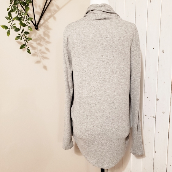 PHILOSOPHY | SOFT WRAP FRONT SWEATER GREY OVERSIZED - Picture 6 of 9